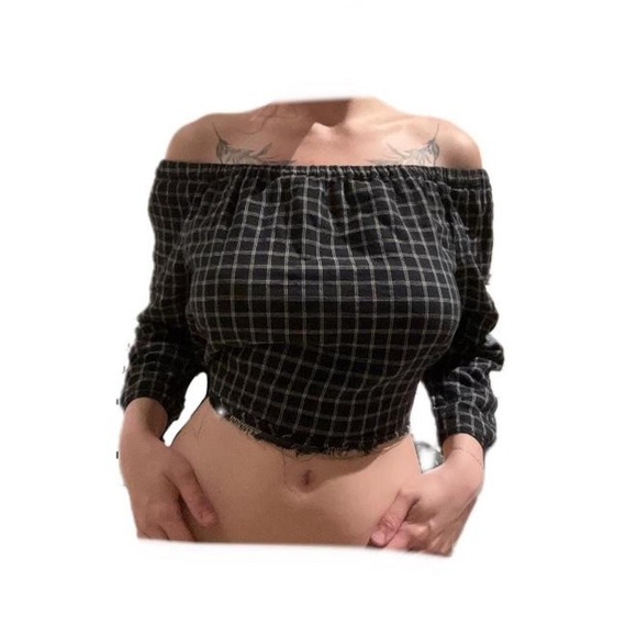 Madewell Small Checkered Milkmaid Top - Picture 4 of 4